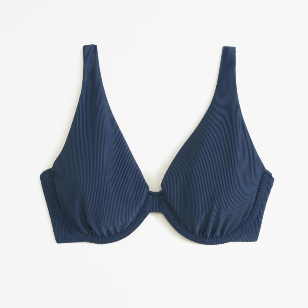 Abercrombie & Fitch Blue Curve Love High Apex Underwire Bikini